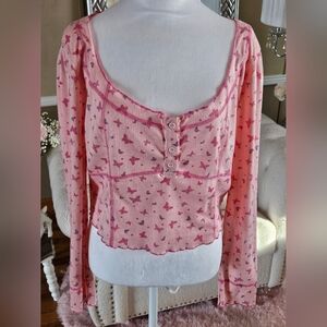 Dollskill Cropped Butterfly Top